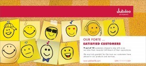 Satisfied Customers - Print Ad - Jubilee Life insurance