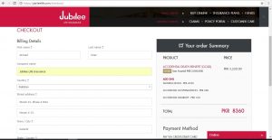 Jubilee checkout details