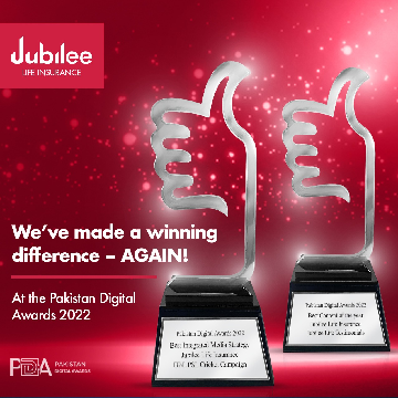 JUBILEE LIFE WINS Pakistan Digital Awards